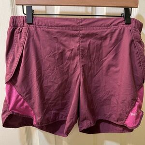 Patagonia Plum Athletic Shorts with Magenta Panels